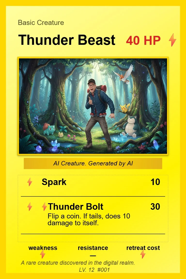 Trading card template examples